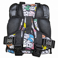 Бескаркасное детское автокресло усиленное КОМФОРТ "Микки Маусы" 